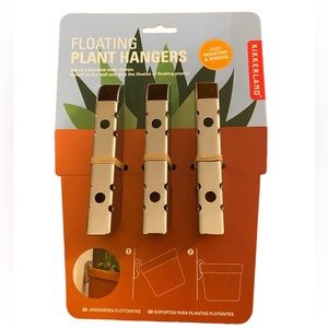 KIKKERLAND Floating Plant Hangers - Set of 3 Stainless Steel Clamps